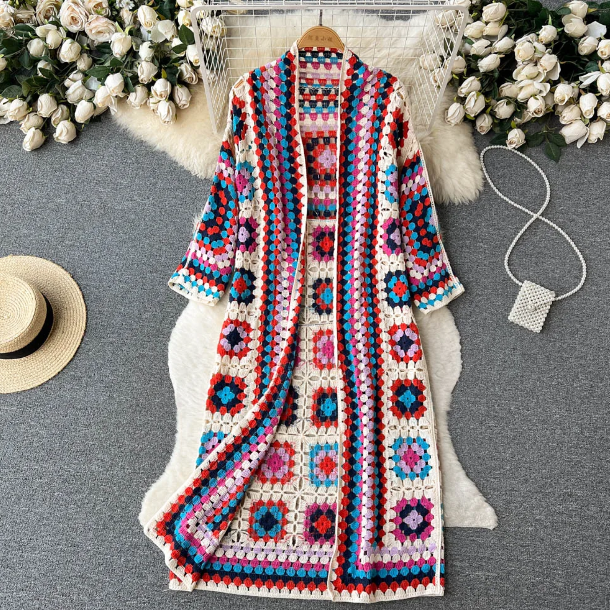 Silvia™ - Farverig strikket cardigan