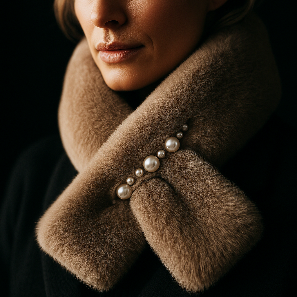 Pearl Velvet Cashmere Scarf