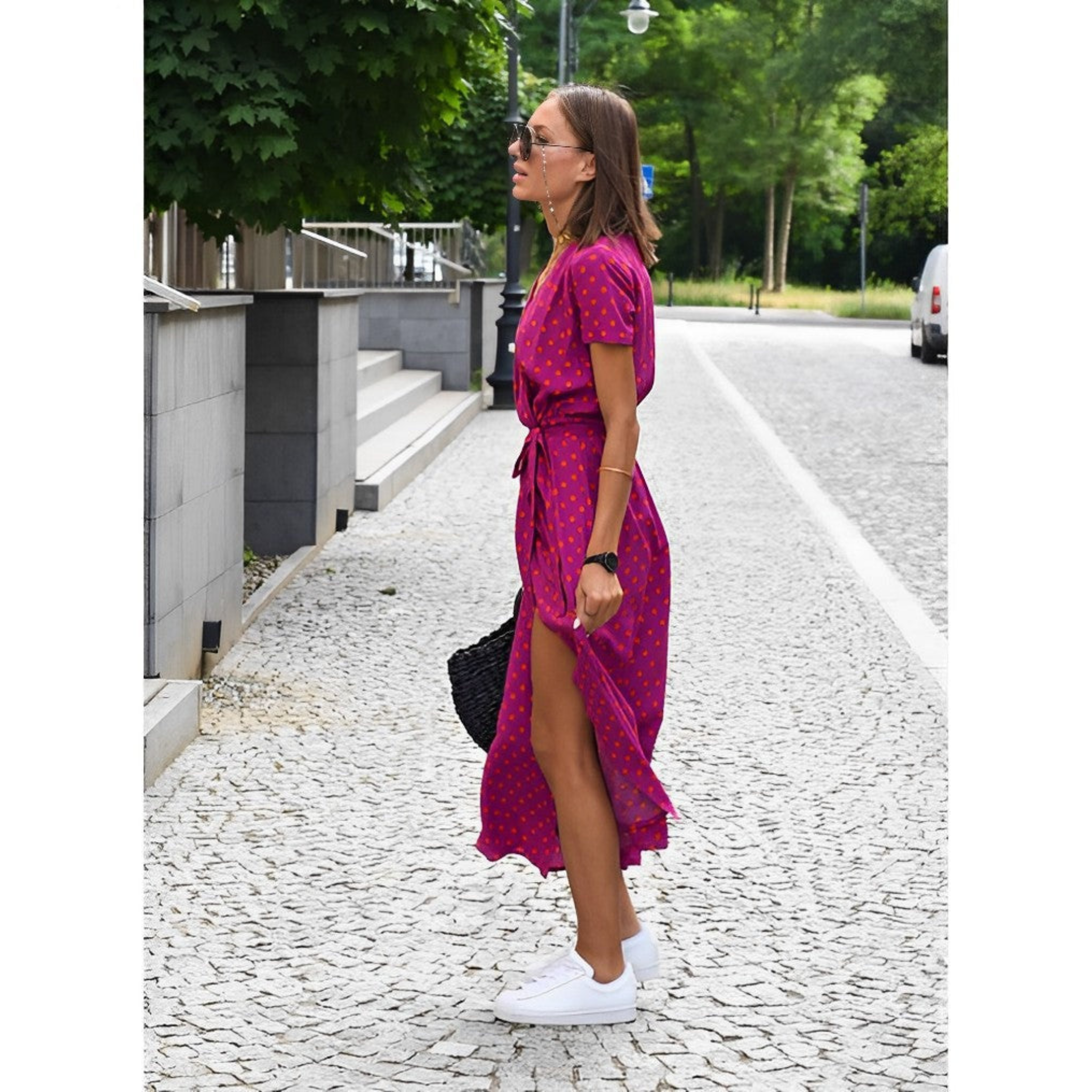 Anna™ - Kjole med blomsterprint forår/sommer