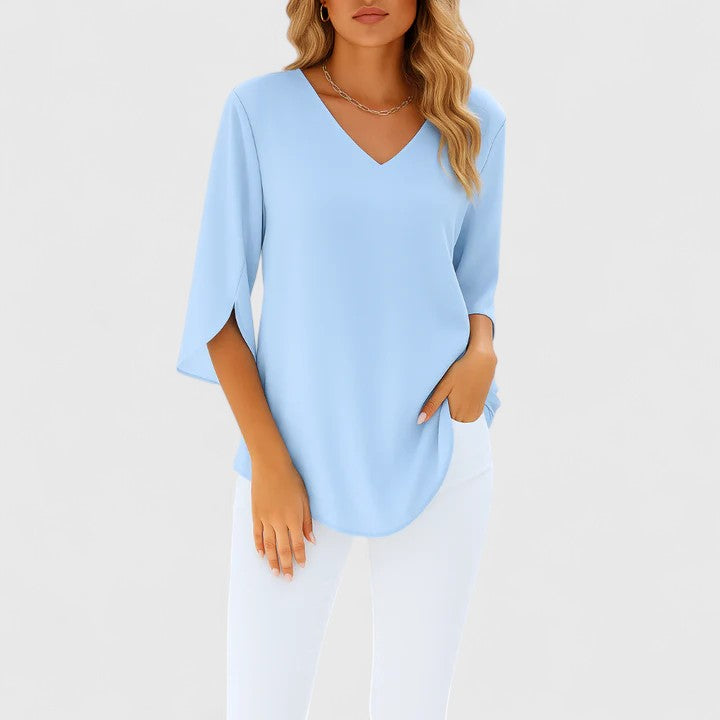 Clara | Sophisticated V-Neck Blouse