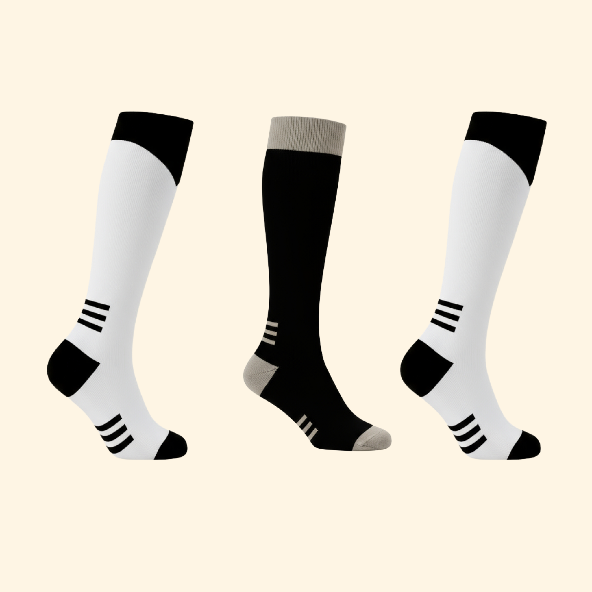 LÉON Recovery Compression Sock BlisterShield™ Knee 3-Pack