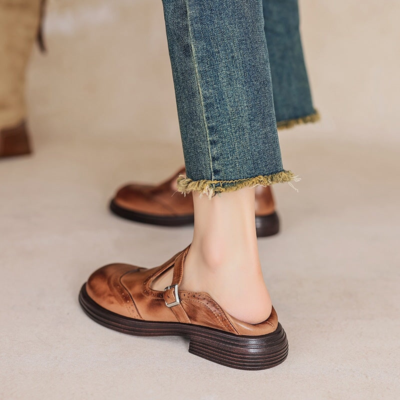 Clara | Leather Mary Janes