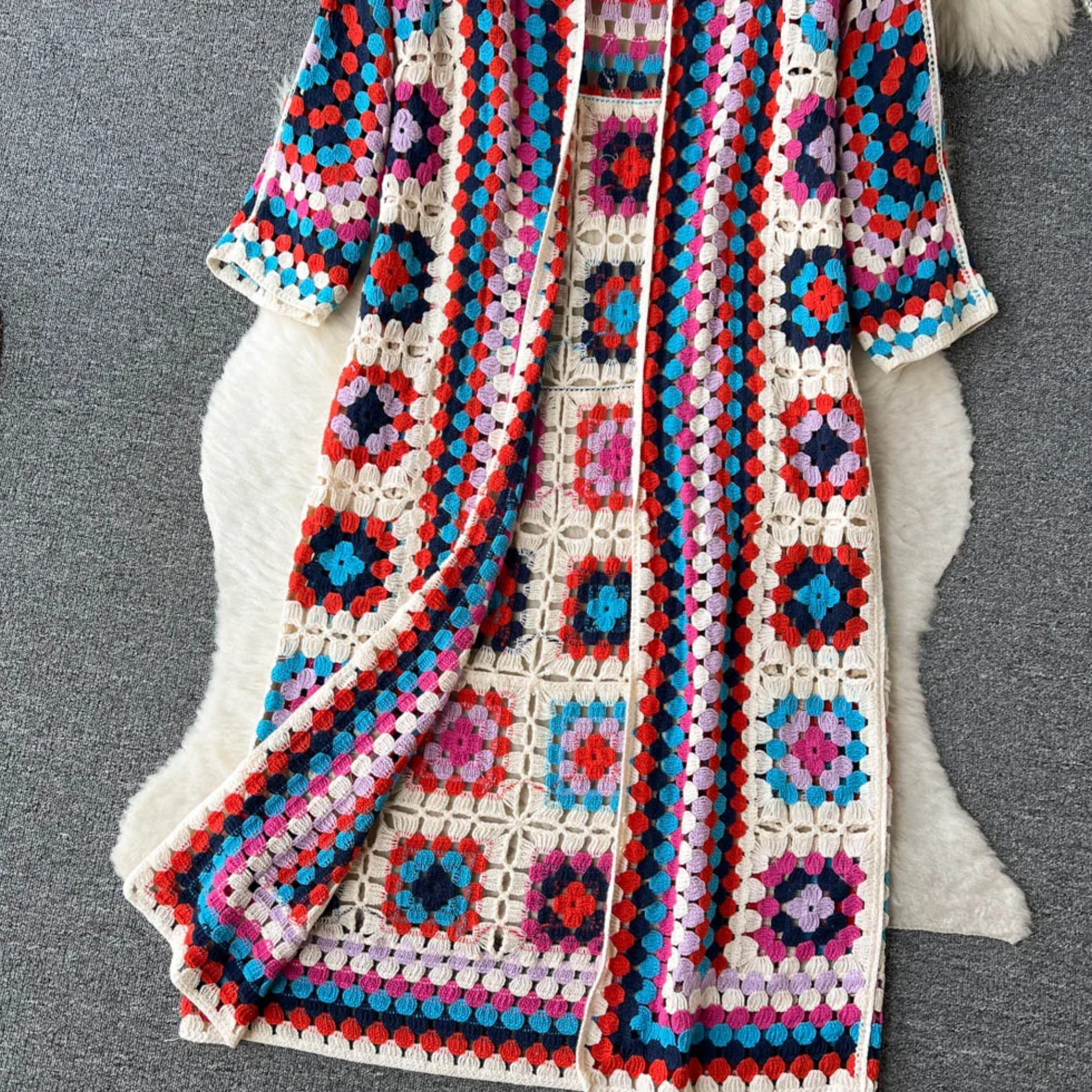 Silvia™ - Farverig strikket cardigan