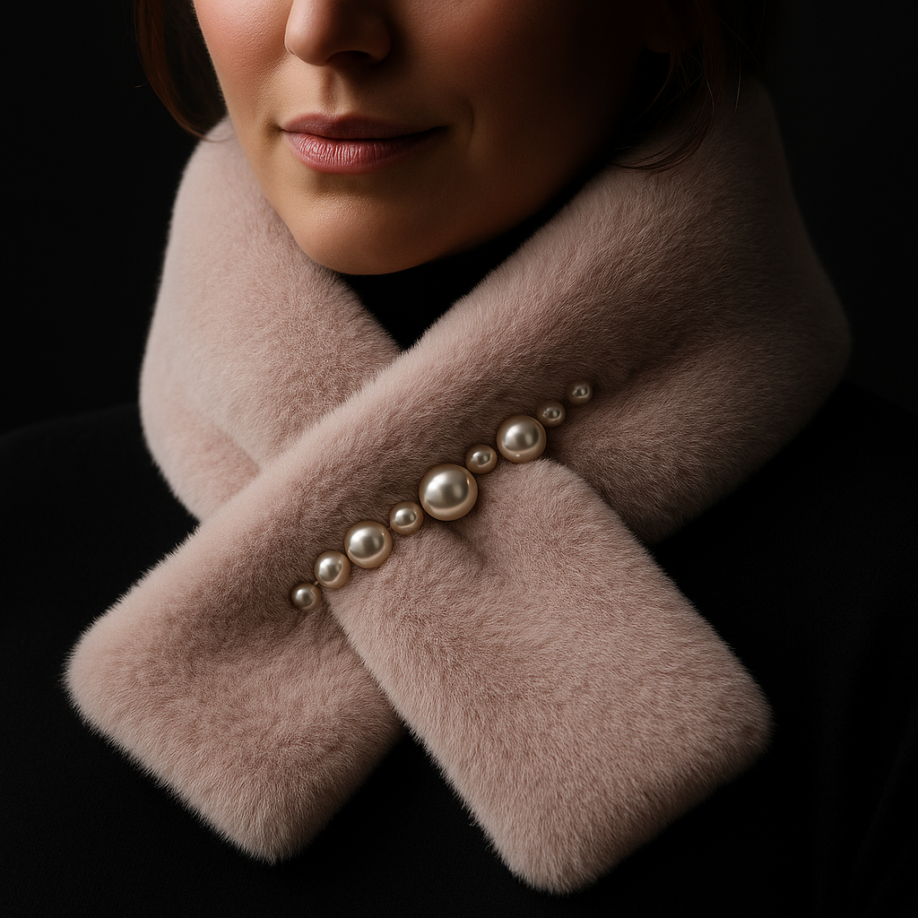 Pearl Velvet Cashmere Scarf