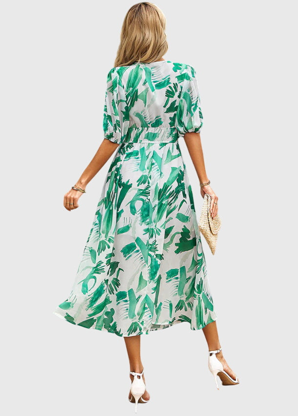 Clara | Flattering Floral Midi Dress