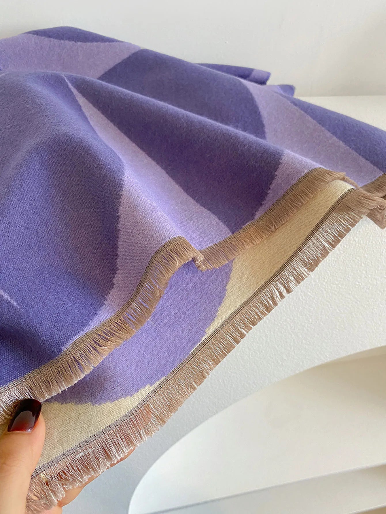 Reversible Cashmere Scarf for Women – Soft Warm Winter Scarf Two-Sided