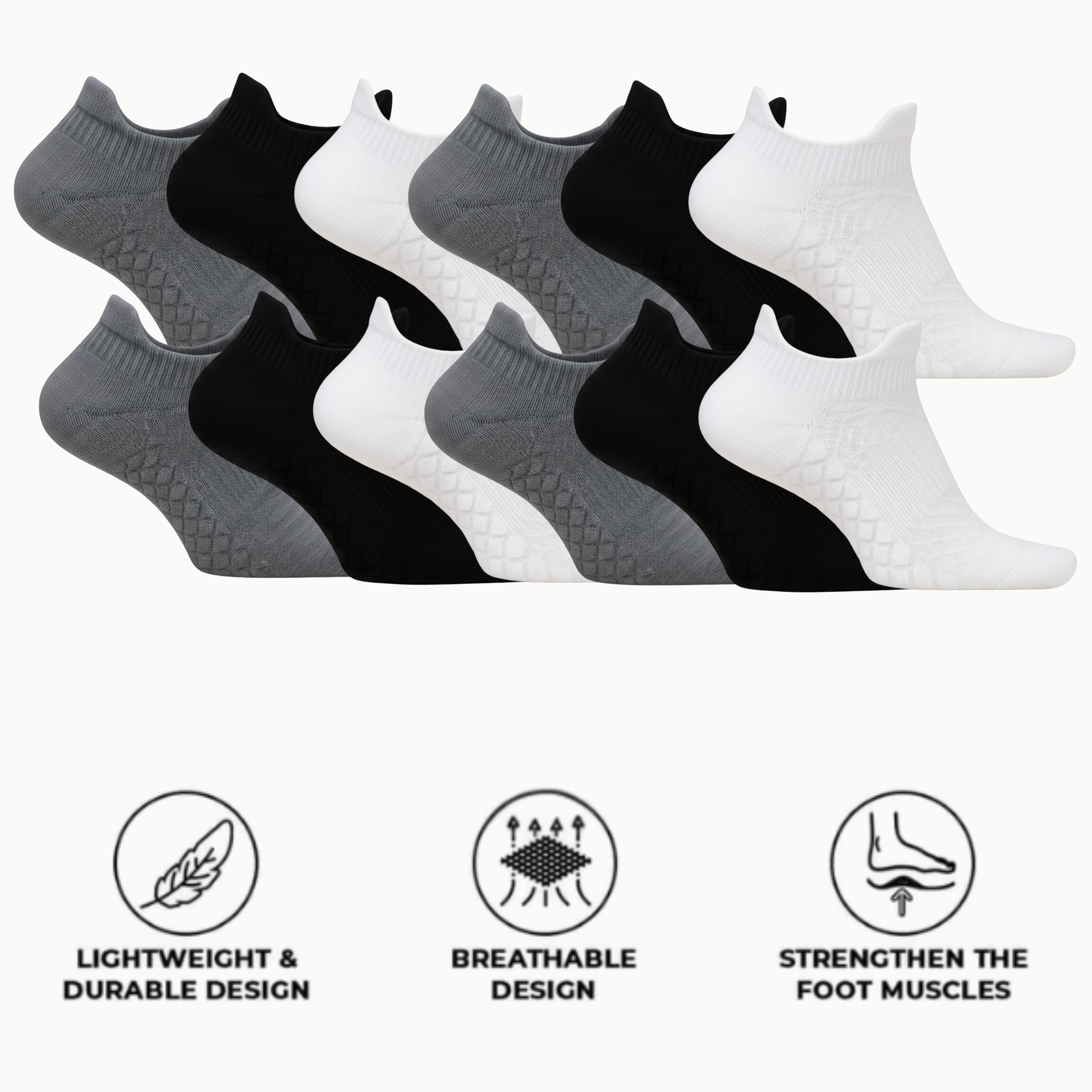 Healthy Plantar Fasciitis Relief Sock Ankle 12-Pack