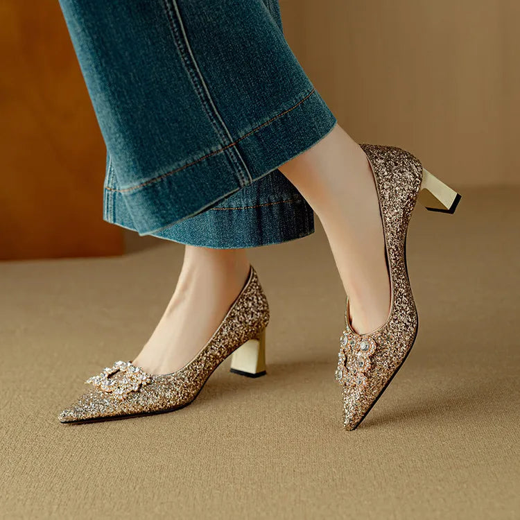Clara | Gloria Glitter Pumps