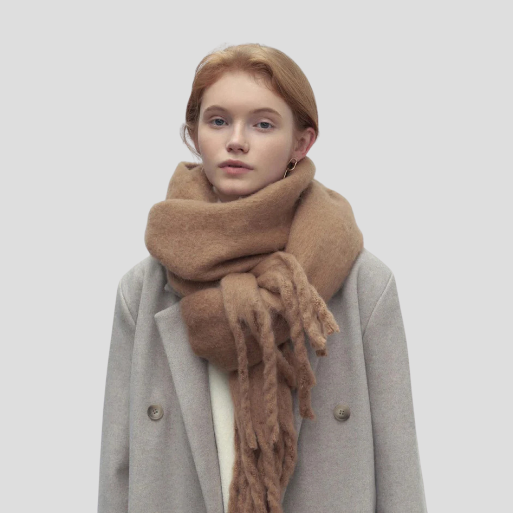 Ladies Tassel Scarf – Stylish Long Scarf with Fringes and Soft Fabric